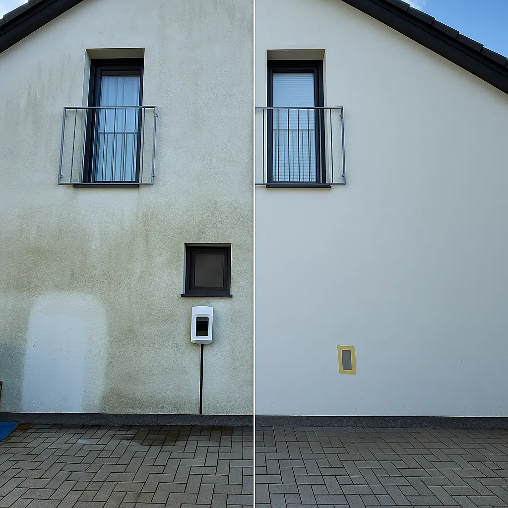 Čištění, impregnace a oprava silikonové fasády - Lovosice 1