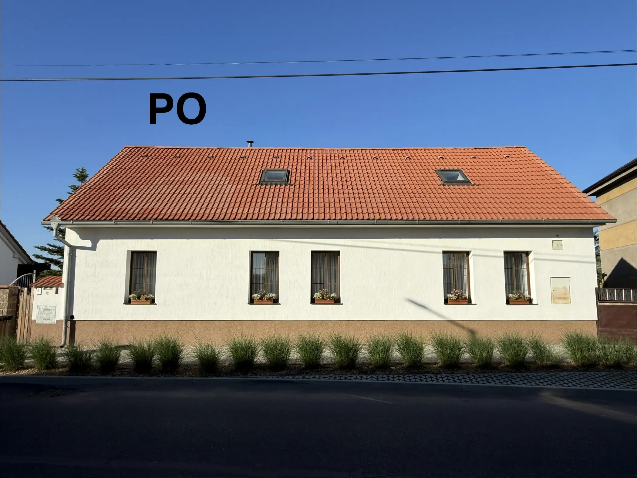 Střecha po renovaci (nátěr) – Travčice
